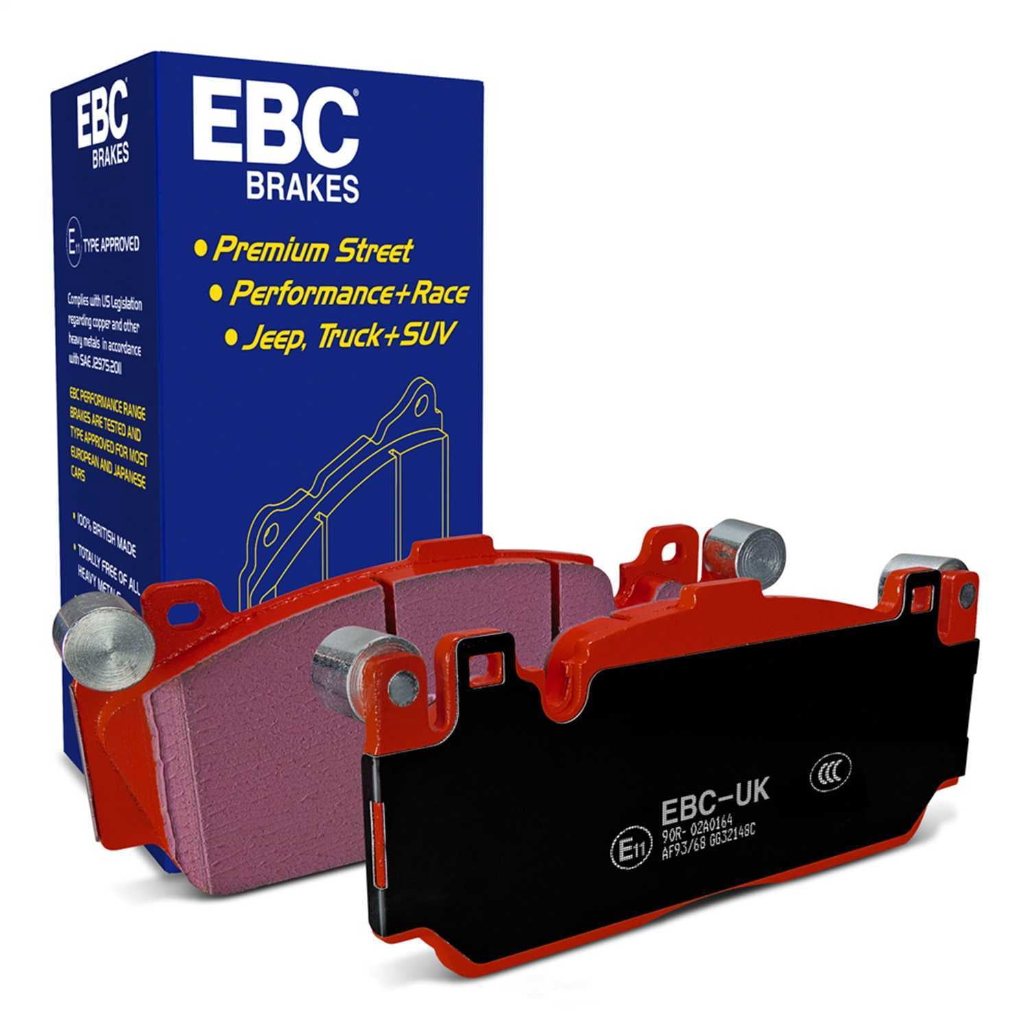 EBC Brakes Redstuff Premium Fast Street Pad For All Engine Sizes Fits select: 2018-2021 BMW M2, 2013-2016 BMW M5