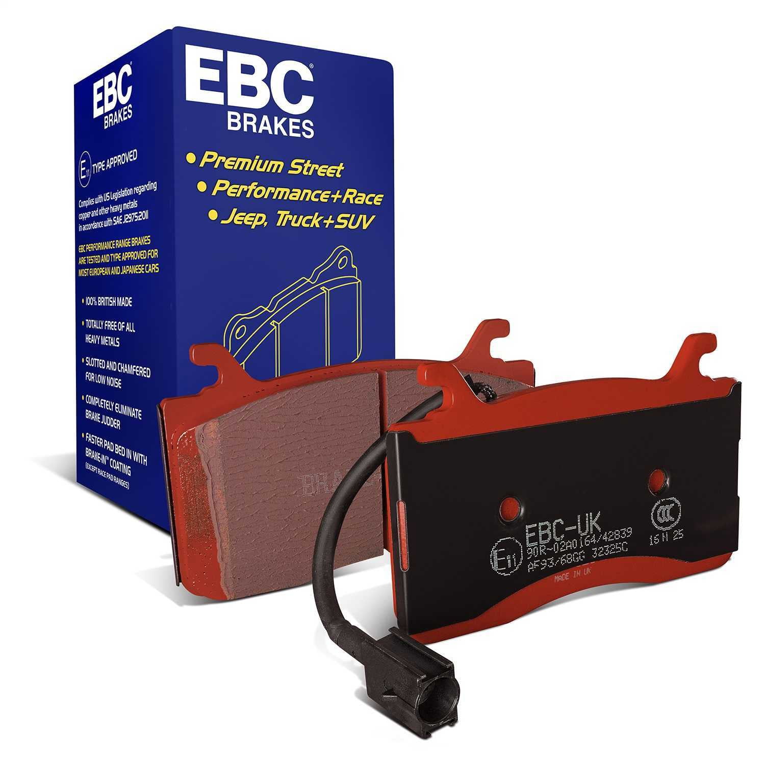 EBC Brakes Redstuff Premium Fast Street Pad For All Engine Sizes Fits select: 2018-2022 ALFA ROMEO STELVIO, 2017-2022 ALFA ROMEO GIULIA