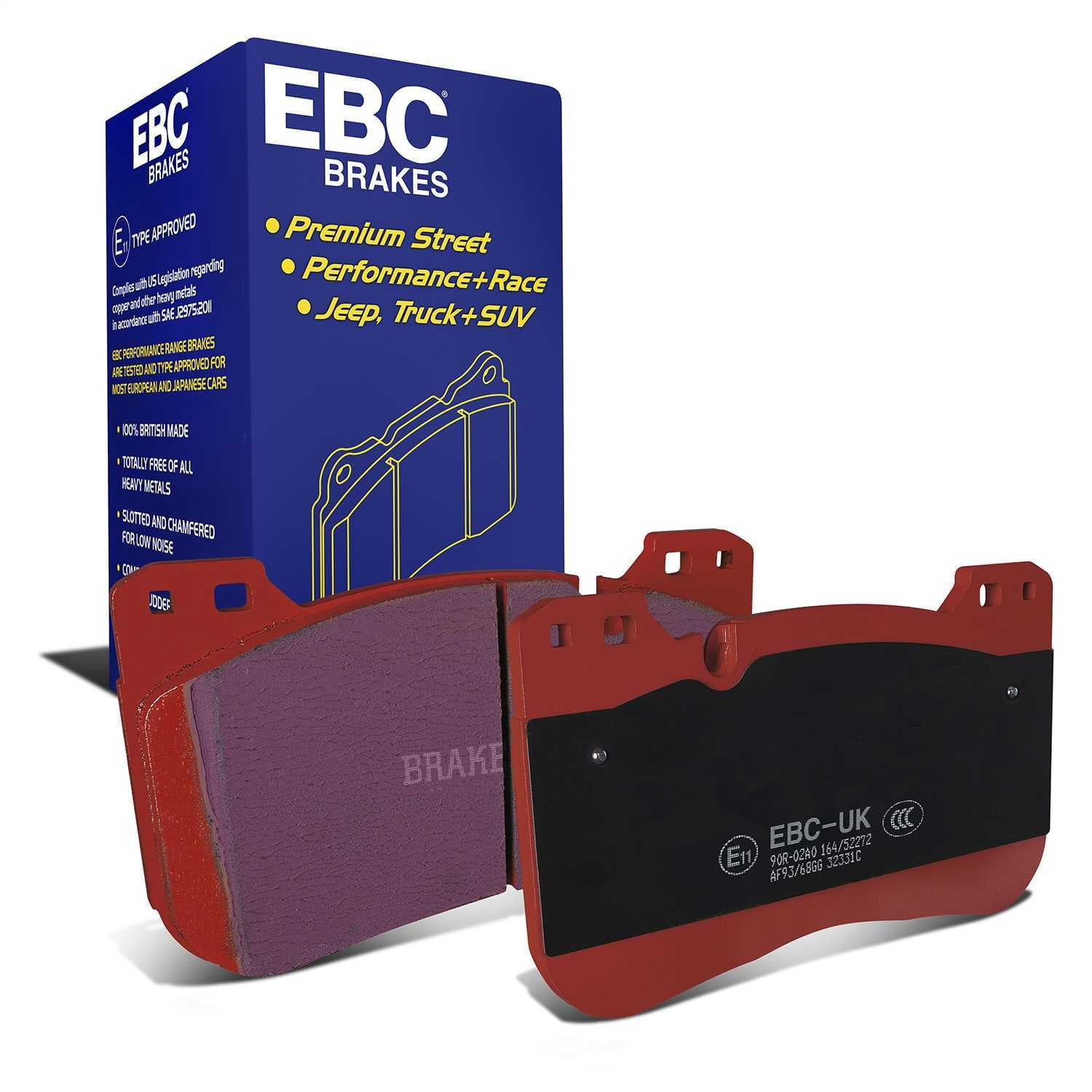 EBC Brakes Redstuff Premium Fast Street Pad For All Engine Sizes Fits select: 2020-2022 BMW X5 M50I, 2018-2023 BMW M5