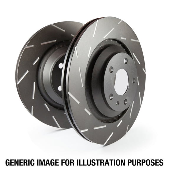 EBC Brakes USR Fine Slotted Rotors (Pair) Fits select: 2000-2007 FORD FOCUS, 2013-2019 FORD FIESTA