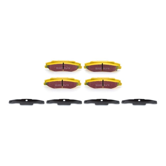 EBC Brakes Yellowstuff 4000 Series Street and Track Brake Pad Set Fits select: 1997-2013 CHEVROLET CORVETTE, 2004-2006 CADILLAC XLR