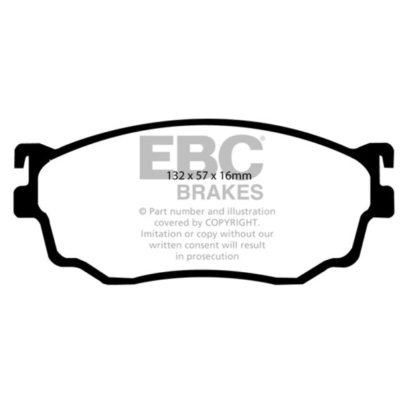 EBC Brakes Yellowstuff 4000 Series Street and Track Brake Pad Set Fits select: 2003 MAZDA PROTEGE, 1998-2002 MAZDA 626