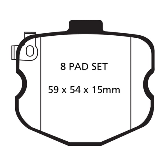 EBC Brakes Yellowstuff 4000 Series Street and Track Brake Pad Set Fits select: 2009-2013 CHEVROLET CORVETTE