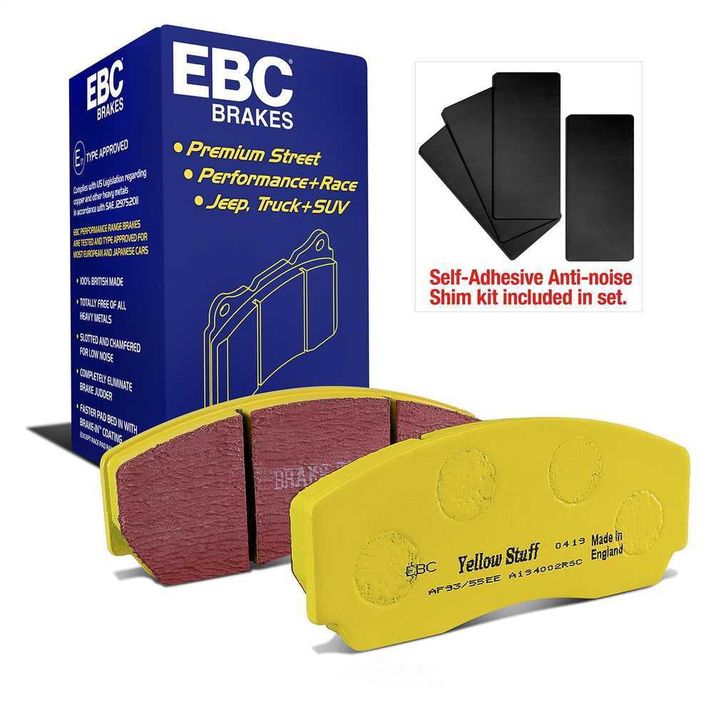 EBC Brakes Yellowstuff 4000 Series Street and Track Brake Pad Set Fits select: 2011-2012 FORD FIESTA, 1999-2004 LOTUS ESPRIT