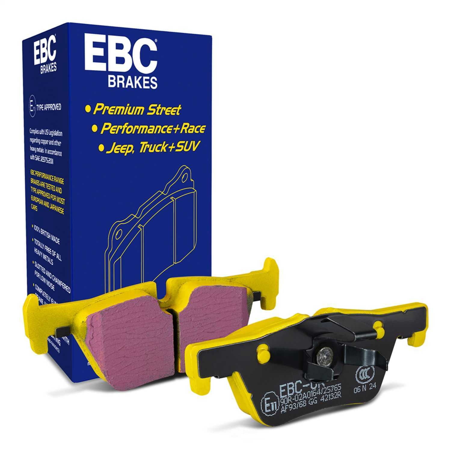 EBC Brakes Yellowstuff 4000 Series Street and Track Brake Pad Set Fits select: 2012-2018 BMW 328, 2013-2018 BMW 320