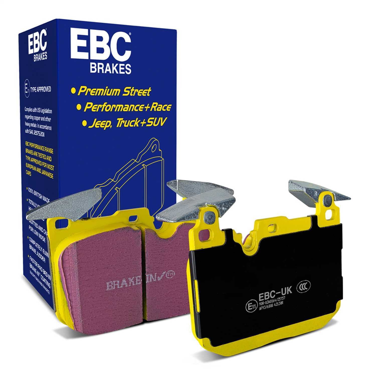 EBC Brakes Yellowstuff 4000 Series Street and Track Brake Pad Set Fits select: 2012-2018 BMW 328, 2019 BMW 330I