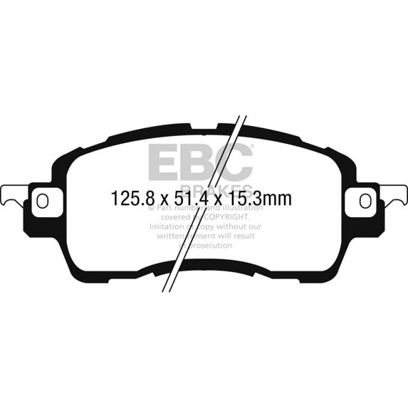 EBC Brakes Yellowstuff 4000 Series Street and Track Brake Pad Set Fits select: 2017-2018 TOYOTA YARIS IA, 2016 TOYOTA SCION IA