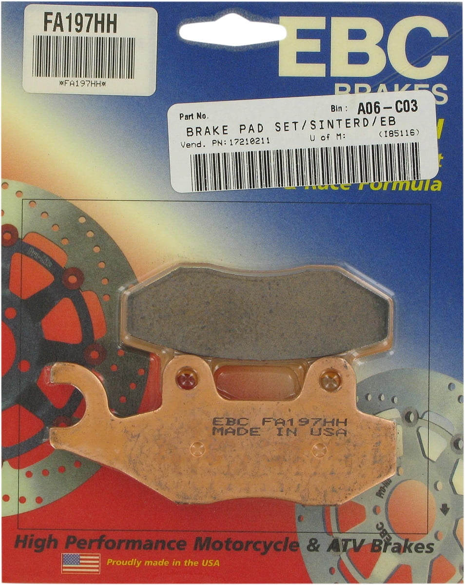 BRAKE PAD SINT FA197HH FA197HH Sintered Brake Pads \u2013 EBC Brake Pad - 6KIOM
