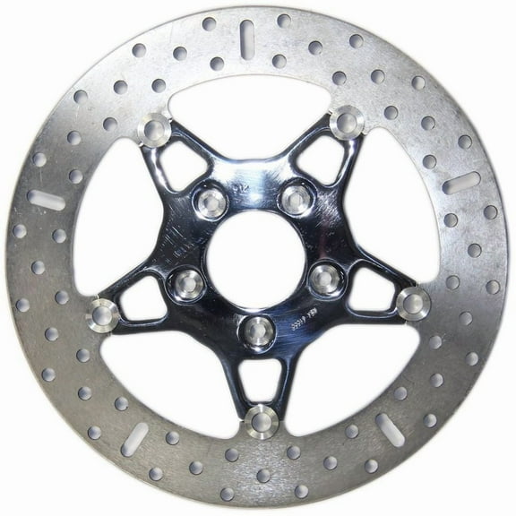 EBC FSD010 - FSD Custom Touring Front Left Brake Rotor with Silver Chrome Rotor Carrier