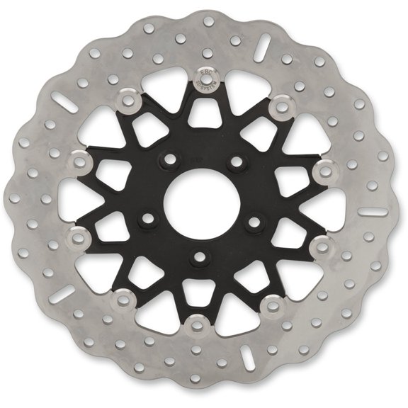 Ebc FSD025CBLK 10 Button Floater Narrow Band Brake Rotor - Contour - Black Chrome