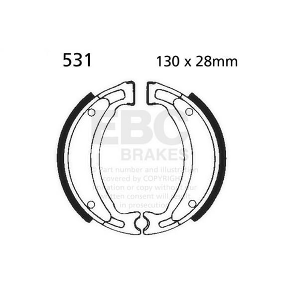 EBC - Front Left Plain Brake Shoes