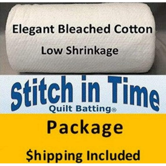 EBC60 Elegant Bleached Cotton Batting (Package, Throw (2) 60 in x 60 in) shipping included*