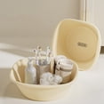 thumbnail image 1 of EBCUE 2 Pack Plastic Portable Wash Basin,Wash Basin for Bottles ,Small Multi Purpose Wash Basin,Cleaning Basin Household Square Thickened Khaki+Pink, 1 of 6