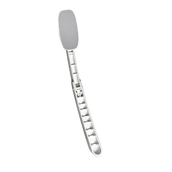 EBCUE Back Lotion Applicator, 35cm Length, Foldable Design 2-in-1 Cream Applicator and Back Scrubber Gray