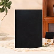 EBCUE Faux Leather Notebook Journal - 200 Pages Lined Vegan Leather Journal for Writing, A5 Soft-Cover Journaling Notebook Gift for Travel Office Daily Writing Black