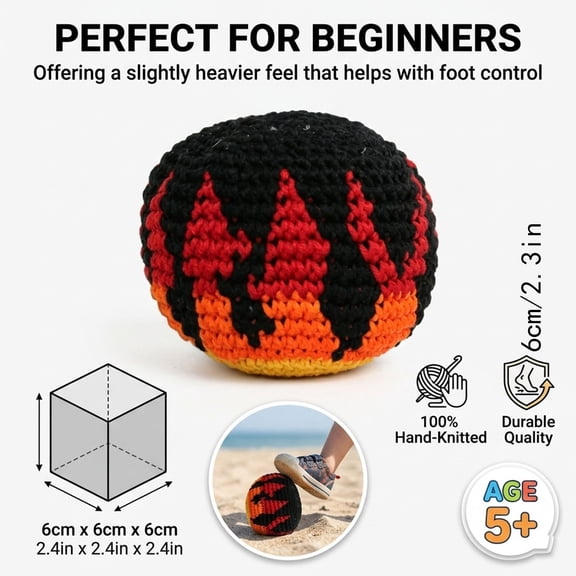 EBCUE Kick Ball Juggling Balls | Assorted Hacky for Adults | Punching Bag Sacks | Juggling Balls for Beginners | Foot Bag Kick Sack | Handmade Gifts