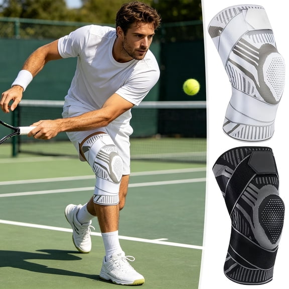 EBCUE Knee Sleeve,Compression Fit Support -for Joint Pain and Arthritis Relief, Improved Circulation Compression - Wear Anywhere - Single