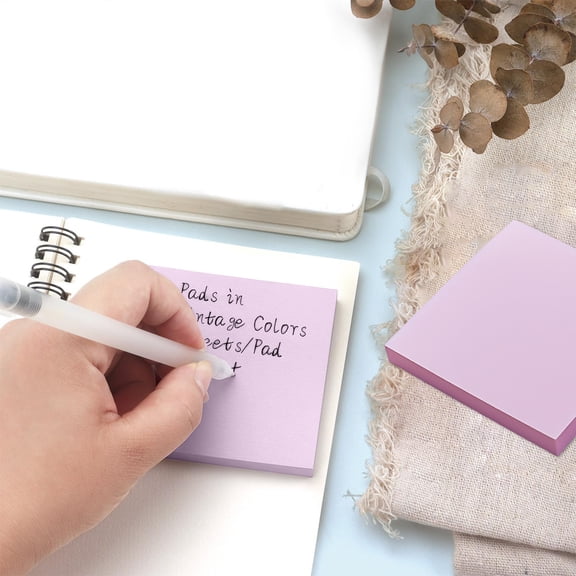 EBCUE Sticky Notes,3"x3",5 Pads,500 Sheets,Purple Shades,Sticky Notes Bulk,Self-Stick Note Pads,Perfect for Office Home,Study & Organization