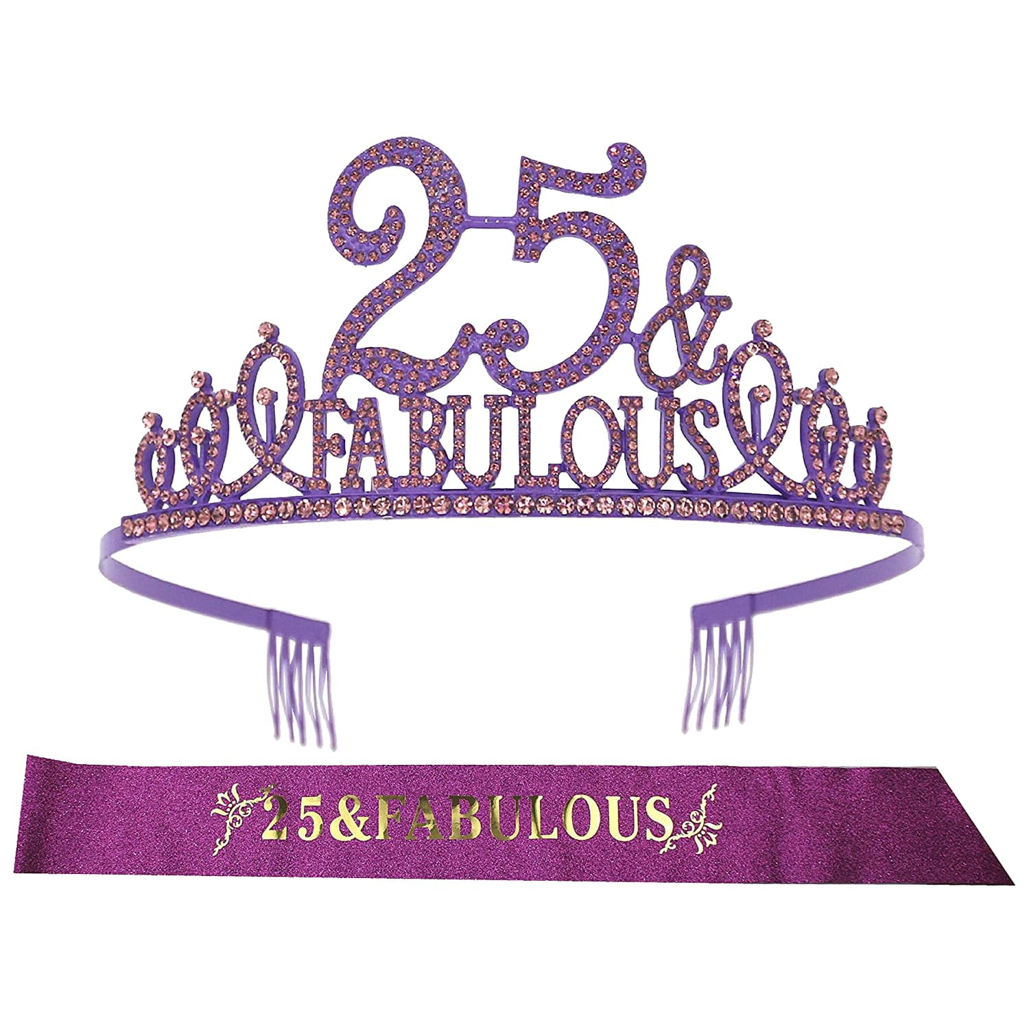25. Geburtstag Dekoration Set – In Roségold, Mit Banner, Dreieck-Flaggen Und 6 Wirbeln, Für Party-Deko