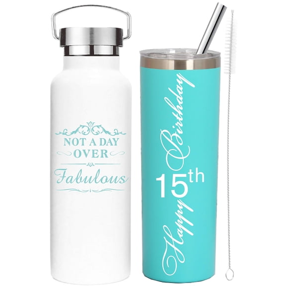 EBE EmmasbyEmma Birthday Gifts 15 Year Old Girl, 15th Birthday Gifts for Girls, 15th Birthday Presents for Girls, 15 Year Old Girl Gifts for Birthday, 15th Girl Birthday Gifts, 15th Birthday Tumbler