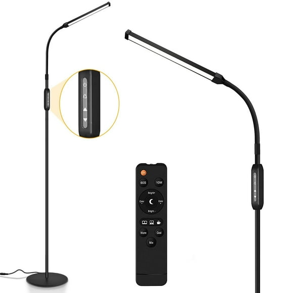EBEST Led Floor Lamp for Eyelash Extensions Standing Floor Lamps for Office Eyelash lamp Tattoo Light Reading Lamp for Bedroom Makeup Lash Light Extension (Black - RY) C86