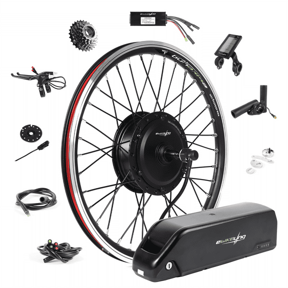 EBIKELING Waterproof Ebike Conversion Kit with Battery 20" Direct Drive Front or Rear Wheel Electric Bike Conversion Kit Ebike Battery & Charger Included 1500W 1200W Electric Bike for Adults
