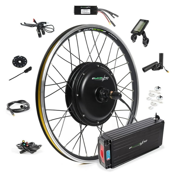 eBikeling Waterproof Ebike Conversion Kit with Battery 24" Direct Drive Front or Rear Wheel Electric Bike Conversion Kit Ebike Battery & Charger Included 1500W 1200W Electric Bike for Adults