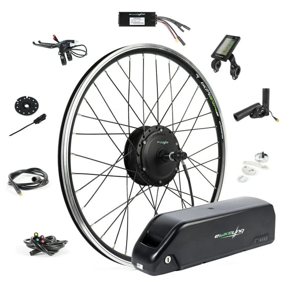EBIKELING Waterproof Ebike Conversion Kit with Battery 26" Direct Drive Front or Rear Wheel Electric Bike Conversion Kit Ebike Battery & Charger Included 1500W 1200W Electric Bike for Adults