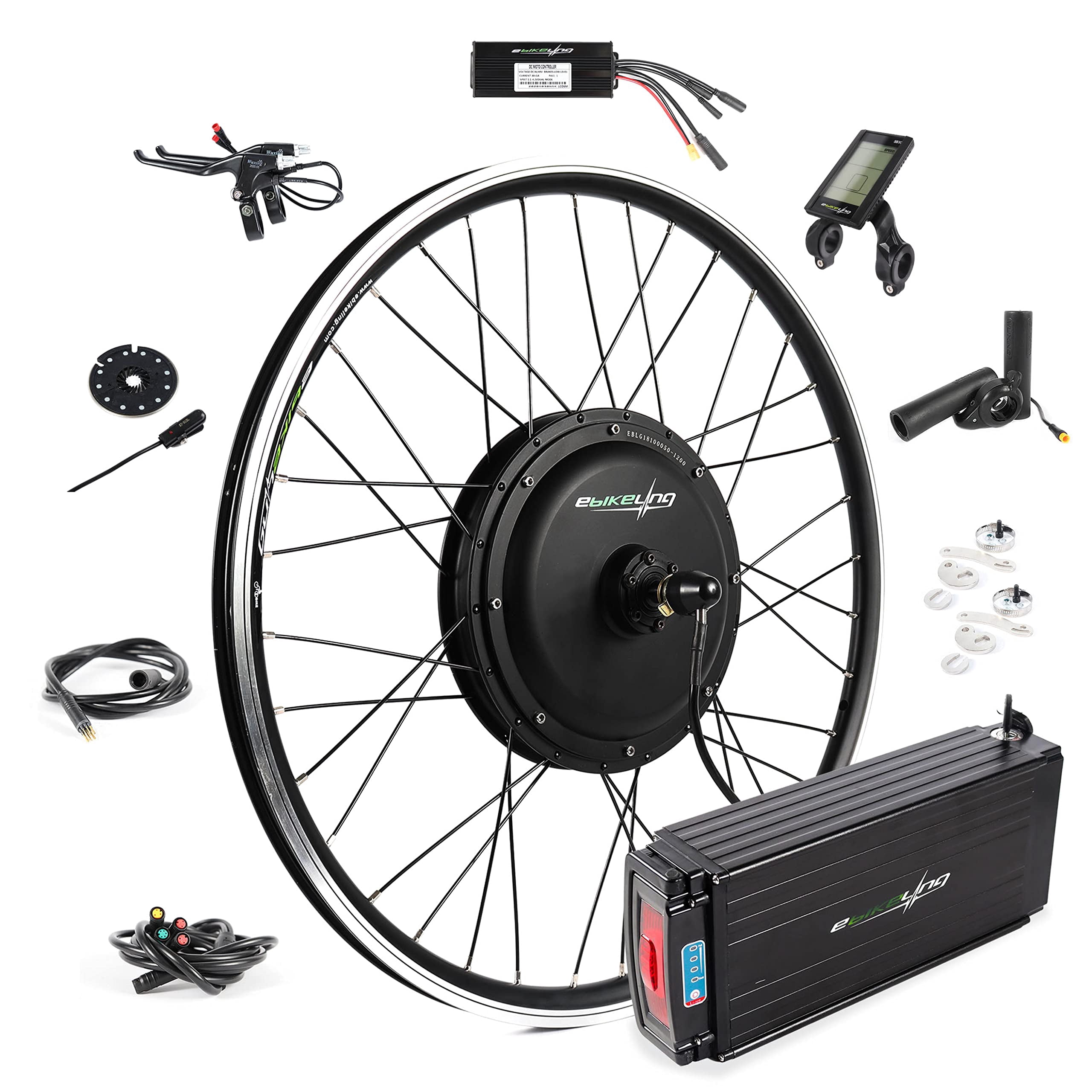 eBikeling Waterproof Ebike Conversion Kit with Battery 26