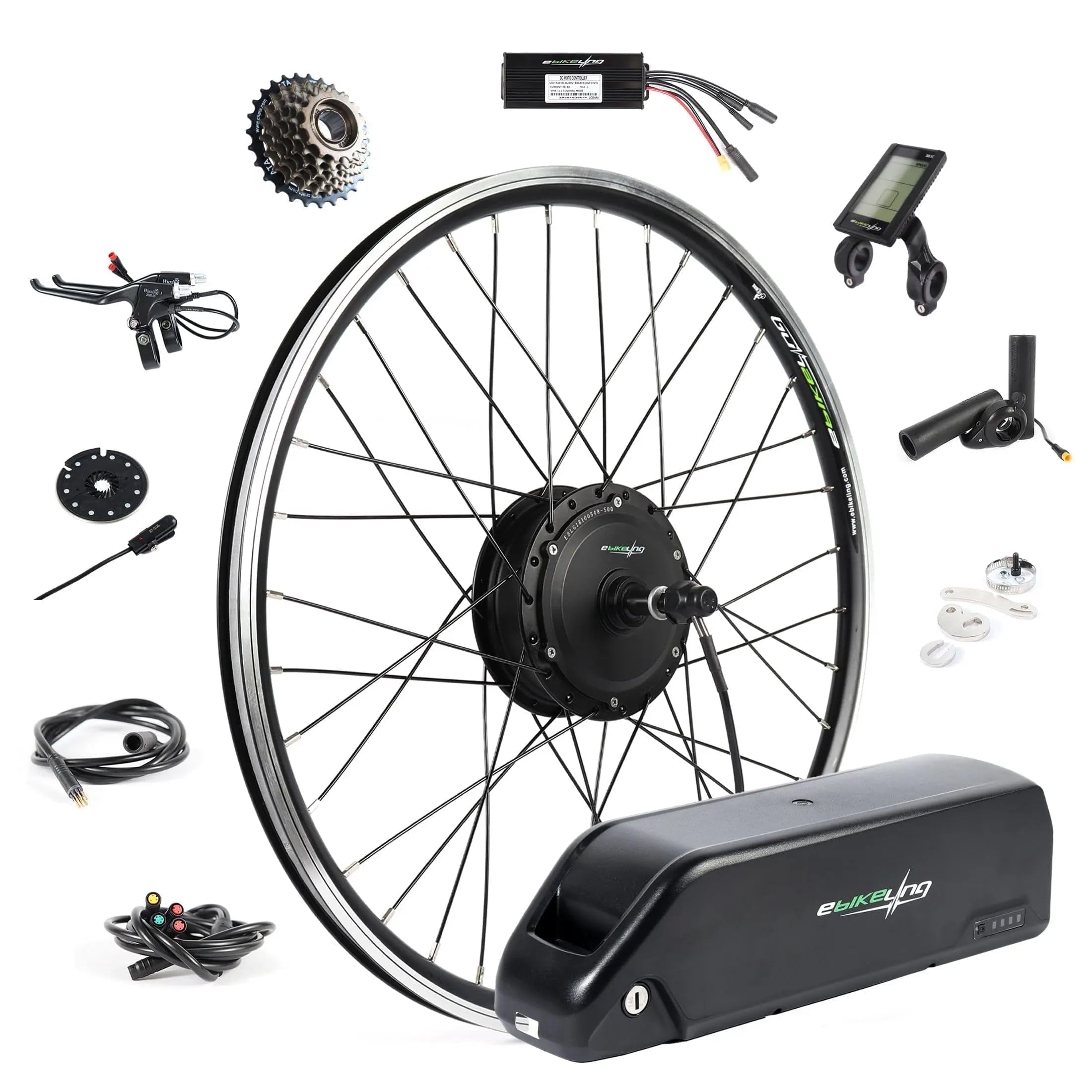 EBIKELING Waterproof Ebike Conversion Kit with Battery 26