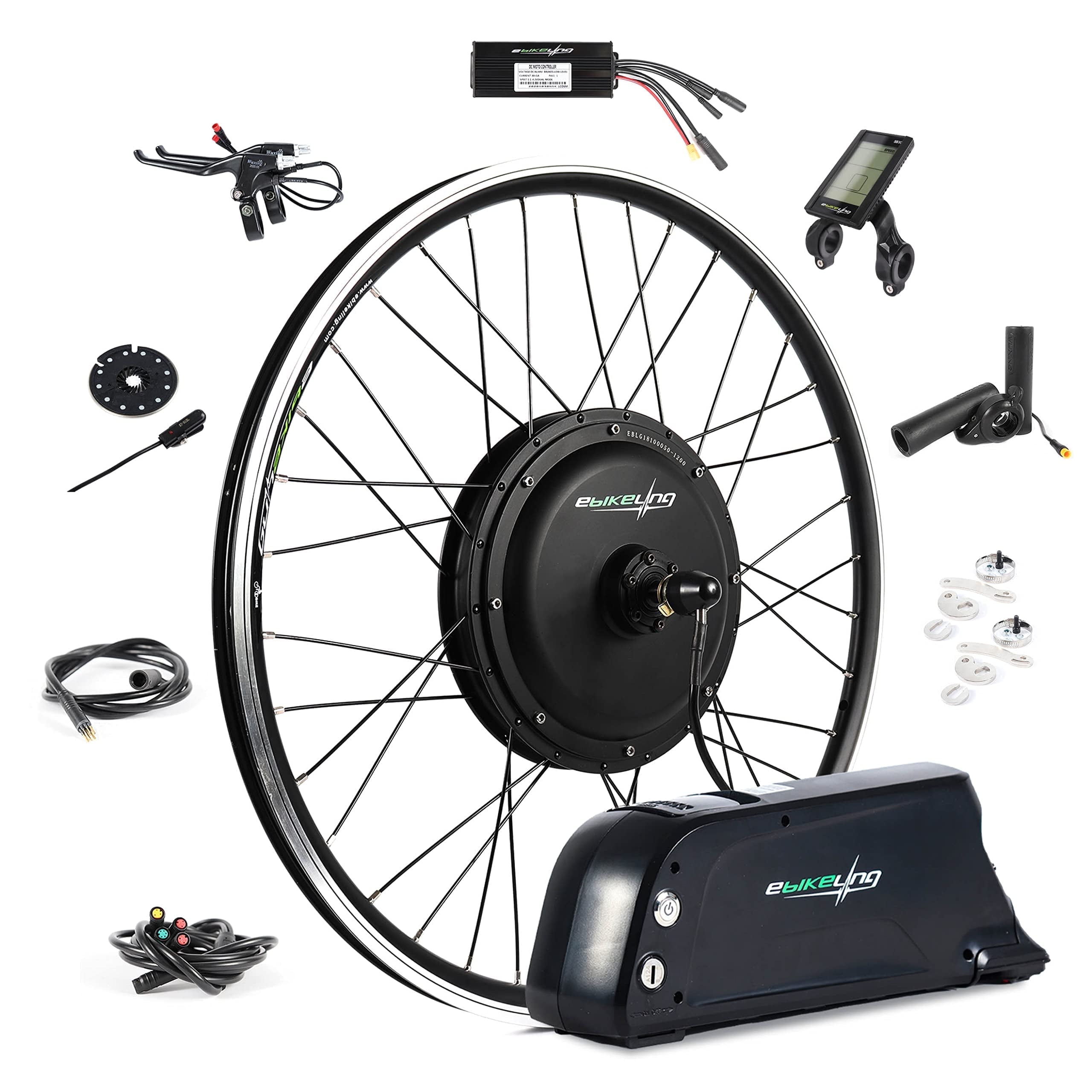 Visual Reference: Ebikeling Waterproof Ebike Conversion Kit With Battery 26 Direct Drive