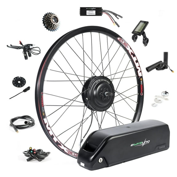 EBIKELING Waterproof Ebike Conversion Kit with Battery 700C MTB Direct Drive Rear Wheel Electric Bike Conversion Kit Ebike Battery & Charger Included (1200W / 48V 12.8Ah Dolphin)
