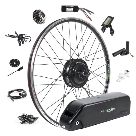 EBIKELING Waterproof Ebike Conversion Kit with Battery Direct Drive 700C Front or Rear Wheel Electric Bike Conversion Kit Ebike Battery & Charger Included 1500W 1200W Electric Bike for Adults