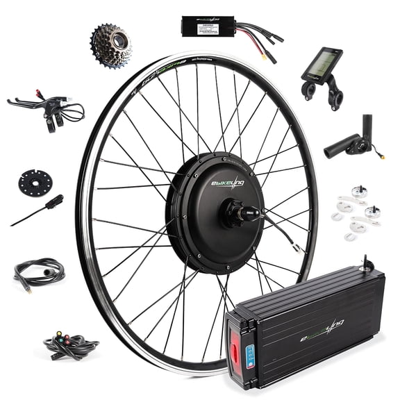 eBikeling Waterproof Ebike Conversion Kit with Battery Direct Drive 700C Front or Rear Wheel Electric Bike Conversion Kit Ebike Battery & Charger Included