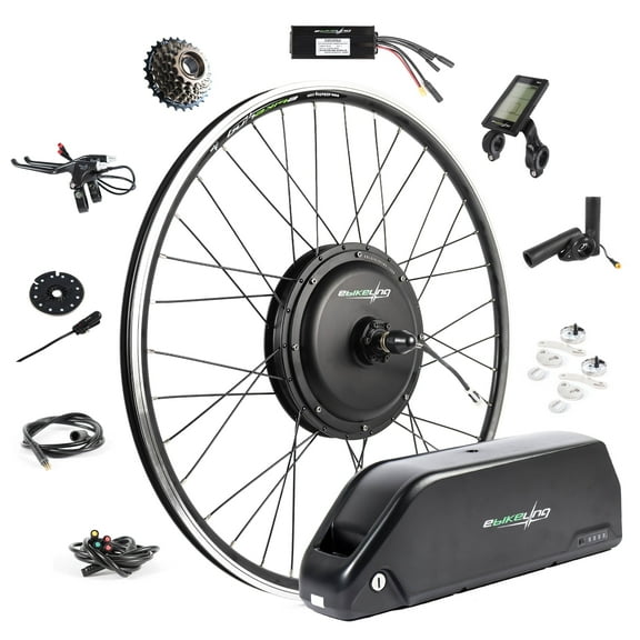 EBIKELING Waterproof Ebike Conversion Kit with Battery Direct Drive 700C Front or Rear Wheel Electric Bike Conversion Kit Ebike Battery & Charger Included 1500W 1200W Electric Bike for Adults