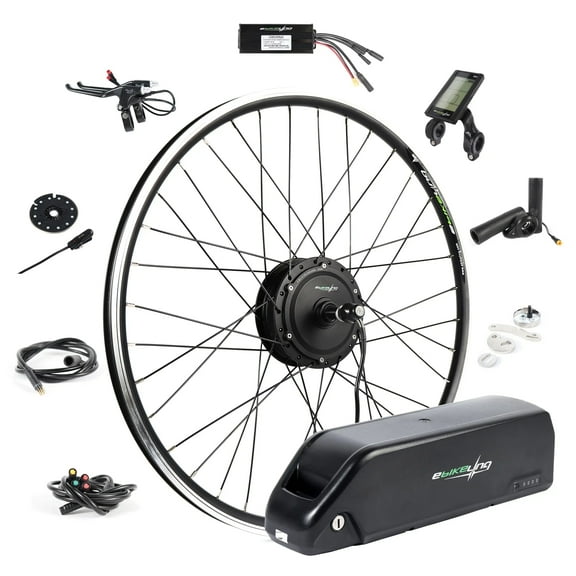 EBIKELING Waterproof Ebike Conversion Kit with Battery Direct Drive 700C Front or Rear Wheel Electric Bike Conversion Kit Ebike Battery & Charger Included 1500W 1200W Electric Bike for Adults