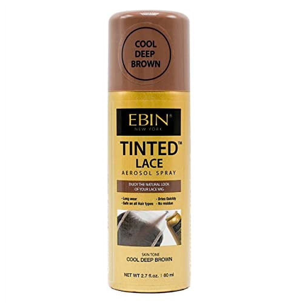 EBIN NEW YORK Tinted Lace Aerosol Spray - Cool Deep Brown 2.7oz/ 80ml