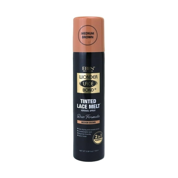 EBIN New York 10X Quick Dry Tinted Lace Spray Medium Brown 3.38oz, 1 count