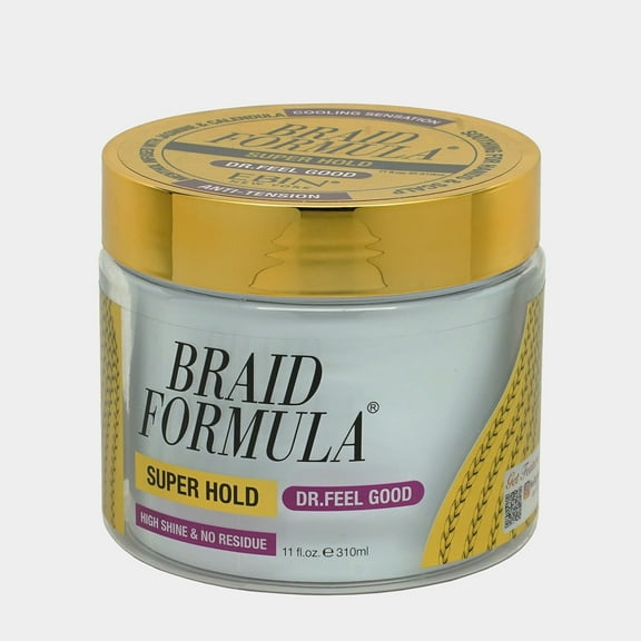 EBIN New York Braid Formula Dr. Feel Good Super Hold, 11fl. oz. | Menthol Infused to Give Cooling Sensation, Smoothing with High Shine, Long Lasting Hold, Great for Braids, Locks, Twists, No Residue