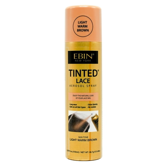 EBIN New York Tinted Lace Spray, Light Warm Brown- 3.38oz