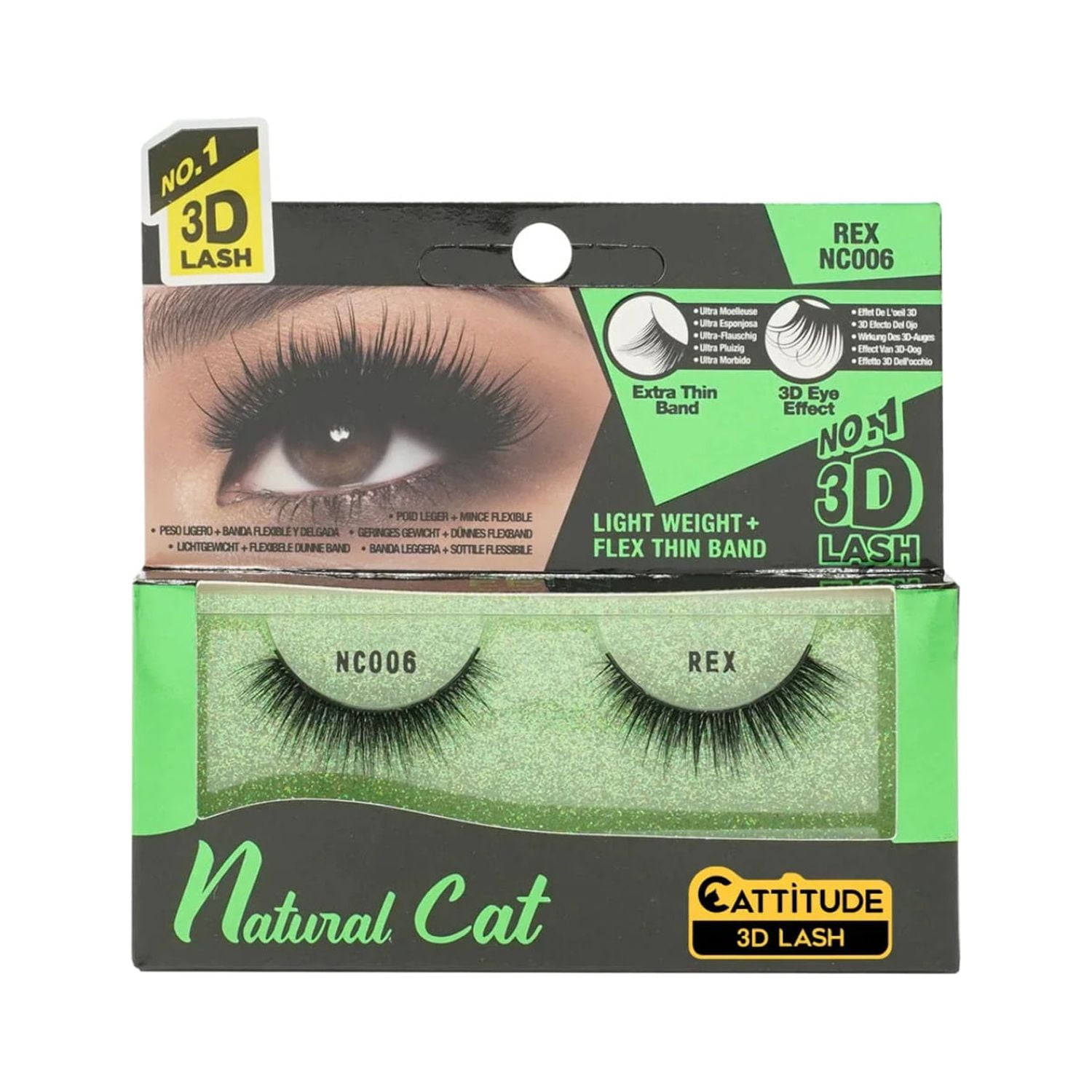 Ebin New York Wonder Cat Eye 3D Wimpern Oktober OC010 – Voluminös, Wiederverwendbar & Dramatisch