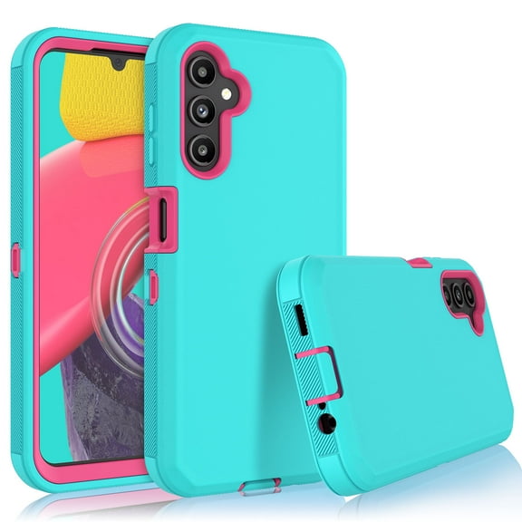 EBIZCITY Case for Samsung Galaxy A14 5G 2023 6.6", Case Cover for Galaxy A14 5G, Shockproof Heavy Duty Hard Plastic & Rubber Rugged Bumper 3-in-1 Case Cover - Mint