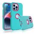 thumbnail image 1 of EBIZCITY Case for iPhone 14, 14 Pro, 14 Plus, 14 Pro Max, Case Cover for iPhone 14, 14 Pro, 14 Plus, 14 Pro Max, Shockproof Heavy Duty Hard Plastic & Rubber Rugged Bumper 3-in-1 Case Cover - Mint, 1 of 6