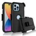 thumbnail image 1 of EBIZCITY Kickstand Silicone Rugged Cel Phone Case for Apple iPhone 14, Black, 1 of 8