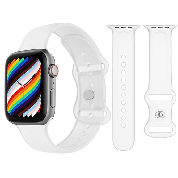 EBIZCITY Sport Bands Compatible with Apple Watch Band 38mm 40mm 41mm 42mm 44mm 45mm for Women/Men Waterproof Soft Silicone Replacement Strap Accessories for iWatch Bands series 7/6/5/4/3/2/1/SE