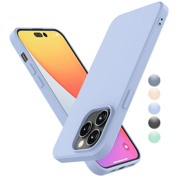 EBIZCITY iPhone 14 Pro Case, Ultra Slim Soft Premium Liquid Silicone [Military Grade Drop Protection] Full-Body Protective Bumper Phone Case for iPhone 14 Pro 6.1"(2022)- Lavender