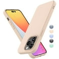 thumbnail image 1 of EBIZCITY iPhone 14 Pro Case, Ultra Slim Soft Premium Liquid Silicone [Military Grade Drop Protection] Full-Body Protective Bumper Phone Case for iPhone 14 Pro 6.1"(2022)- Pink Sand, 1 of 9