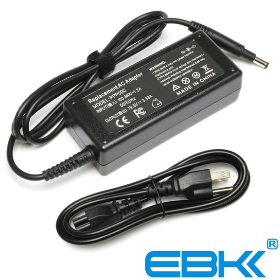 EBK 19.5V 3.33A 65W PPP09C AC Adapter Battery Charger for HP Pavilion Touchsmart 14-b109wm Sleekbook Fit 693715-001, 677770-001,677770-002,677770-003, 613149-003