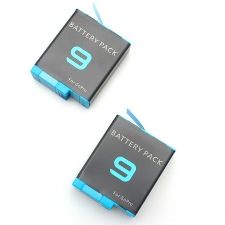 2-Pack Hero 9 Batteries Compatible with GoPro Hero 9 Black Camera,Hero 10 Black Camera，Hero 11 Black Camera,1800mAh Li-ion Rechargeable Battery