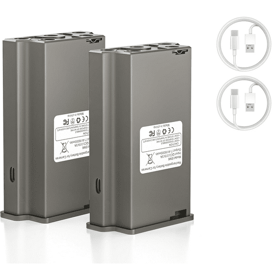 EBKK 2Pack 6000mAh Rechargeable Lithium Battery for Tactacam Reveal X, Reveal X Pro, Reveal X Gen 2.0, Reveal XB SK Hunting Cellular Trail Camera Tactacam Battery Pack